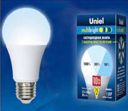 Лампа светодиодная Uniel Multibright A60 Шар Е27 220В 10Вт 4200К 3 режима картинка 